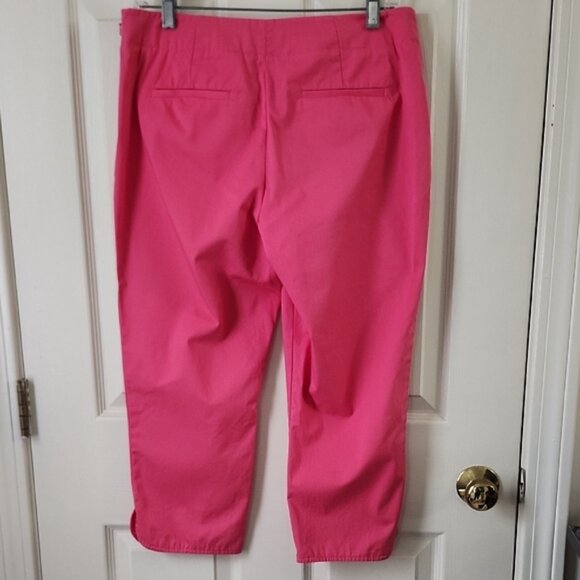 Talbots Pink Capris Vibrant Cotton Blend - Picture 3 of 7